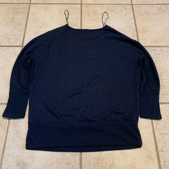 Lily Morgan Navy Blue Sweater with Button Cuffs XL - Picture 3 of 5